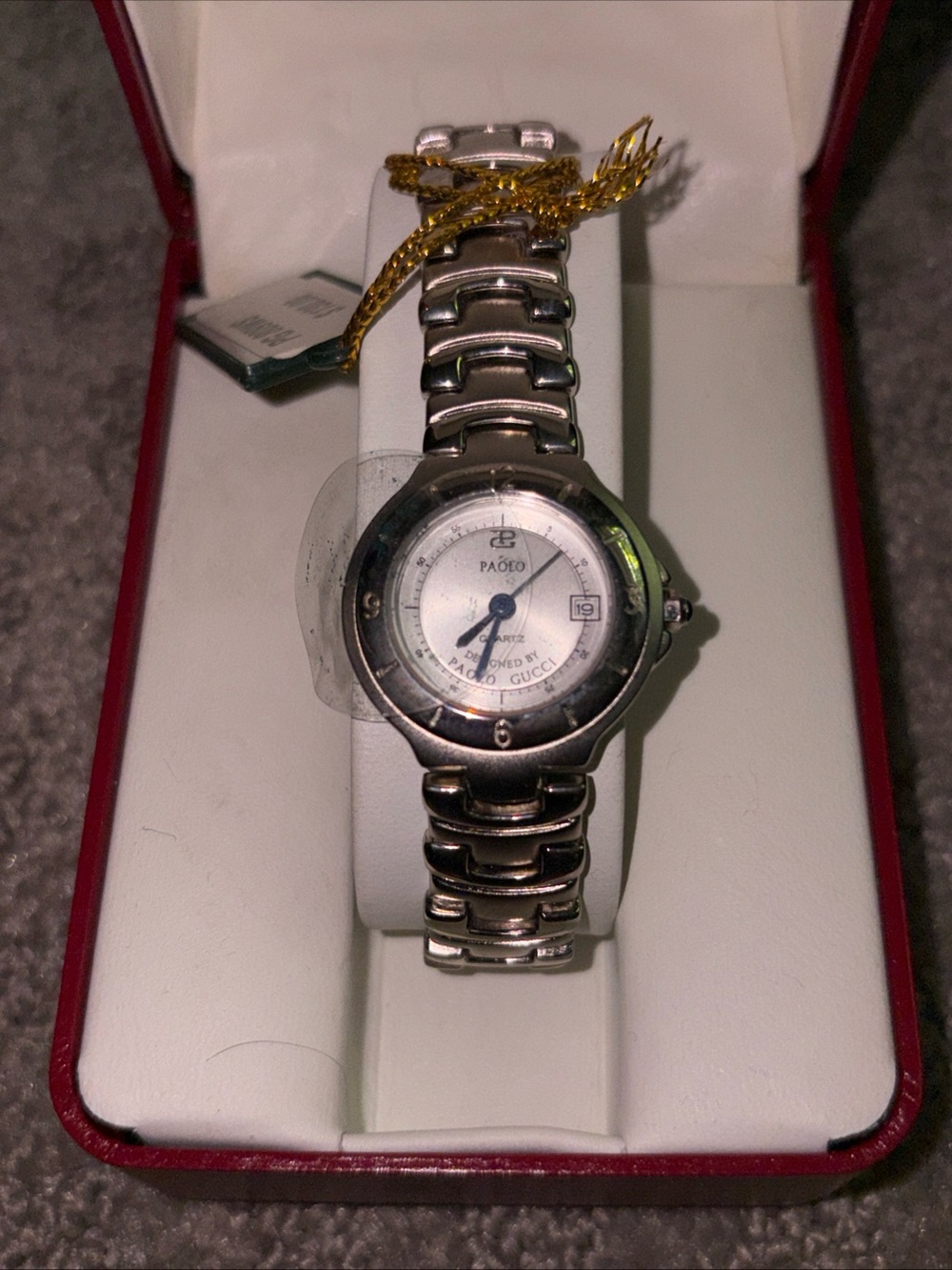 New Paolo Gucci Silver Bracelet Watch with White Dial